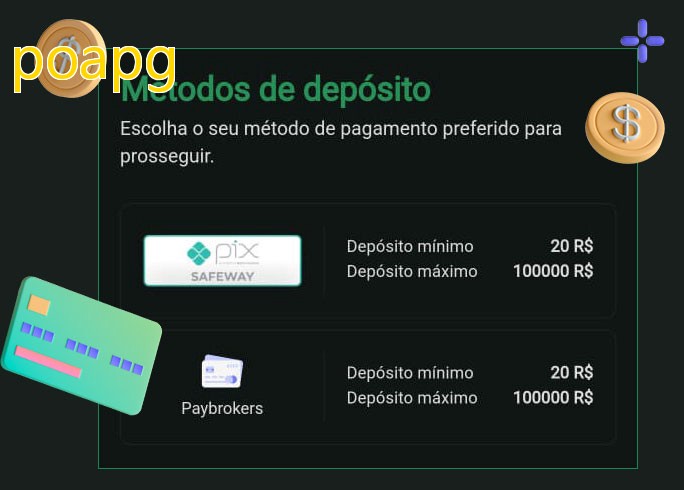 O cassino poapgbet oferece uma grande variedade de métodos de pagamento